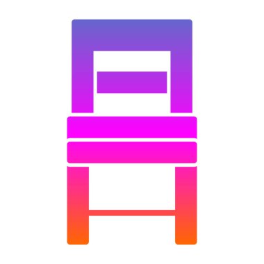 Sandalye. Web simgesi basit illüstrasyon 