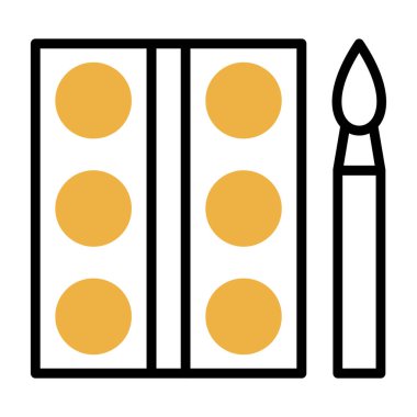 boya silindiri renk vektör illüstrasyonu