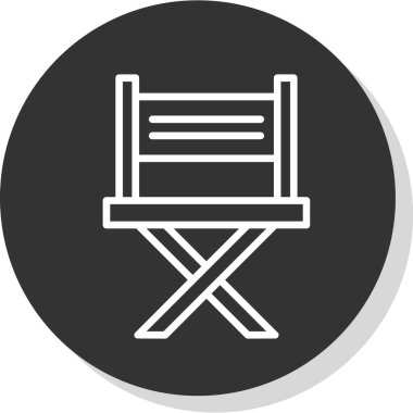 Sandalye ikonu. vektör illüstrasyonu