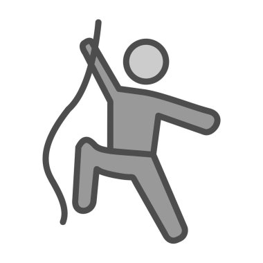 Erkek tırmanıcı simgesi vektör illüstrasyonu