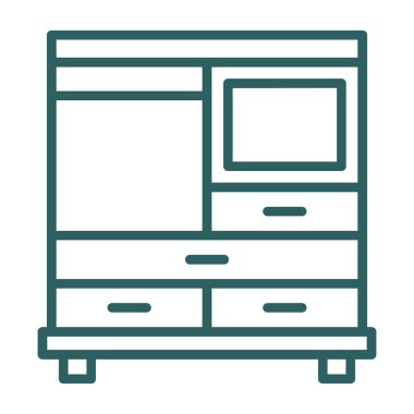 Dolapta. Web simgesi basit illüstrasyon