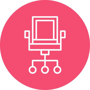 ofis sandalyesi ikon vektör illüstrasyonu