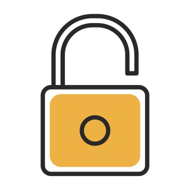 Web simgesinin kilidini aç basit illüstrasyon 