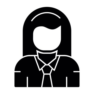 kadın avatar simgesi, vektör tasarımı 