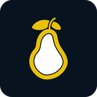 İzole armut ikon vektör tasarımı