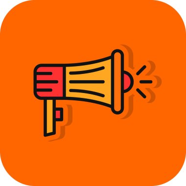 megafon simgesi, kampanya konsepti vektör illüstrasyonu