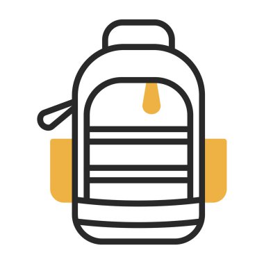 sırt çantası simgesi, vektör illüstrasyonu basit tasarım