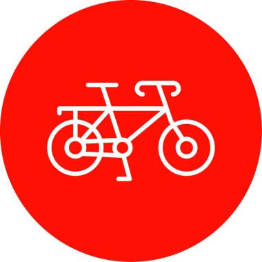 düz bisiklet simgesi, vektör illüstrasyonu