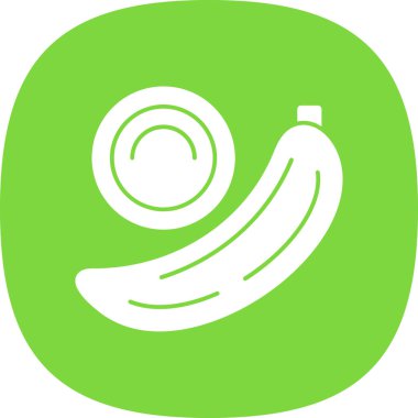 Yeşil ve beyaz daire simgesinin vektör illüstrasyonu