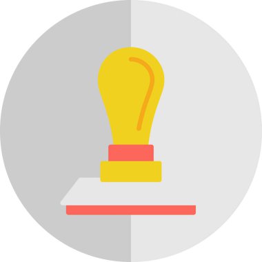 Plastik damga web simgesi basit illüstrasyon arkaplanı 