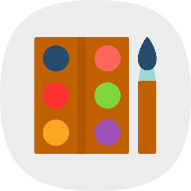 paleti simgesi. Düz tasarım.