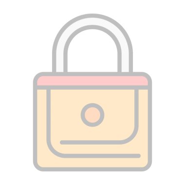 asma kilit simgesi, vektör çizimi  