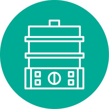 Buharlı vektör basit simgesi 