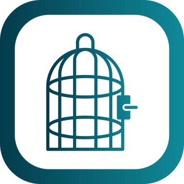 Kuş kafesi, ağ basit illüstrasyon