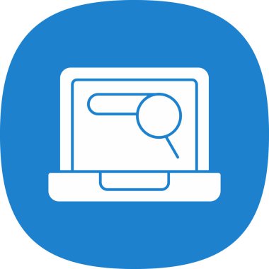 Büyüteç simgesi, düz stil, arama sembolü. Vektör illüstrasyonu