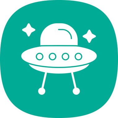 Uzaylı. Web simgesi basit illüstrasyon 