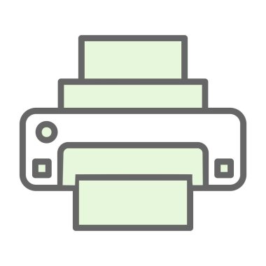 Yazıcı simgesinin vektör illüstrasyonu 