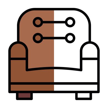 Kahve makinesi simgesi renk ana hatları vektörü