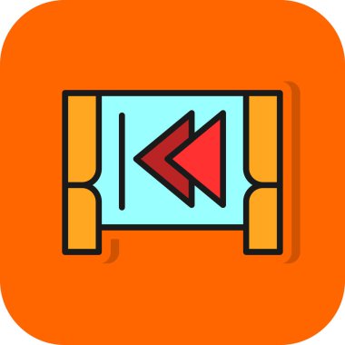 Geri dön, oku geri götür, sol vektör simgesi. Geriye, önceki düğme 