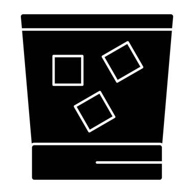 Çöp. Web simgesi basit illüstrasyon
