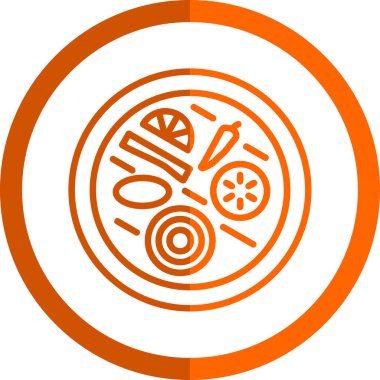 Gıda ve içecek Web ikonu vektör illüstrasyonu