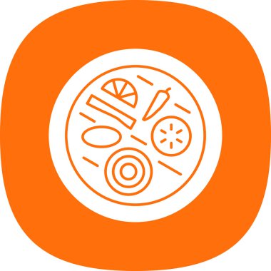 Yemek. Web simgesi basit illüstrasyon