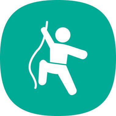 Erkek tırmanıcı simgesi vektör illüstrasyonu