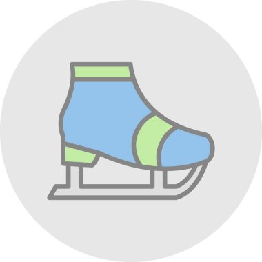 Kışlık çizme renk vektörü simgesi