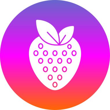 Çilek simgesi, vektör çizimi 