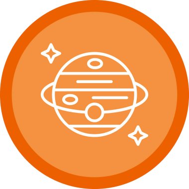 gezegen simgesi, vektör illüstrasyonu basit tasarım