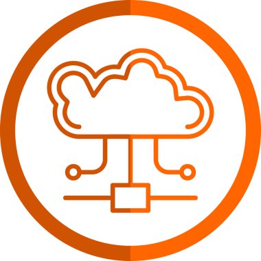 bulut hesaplama web simgesi basit tasarım 