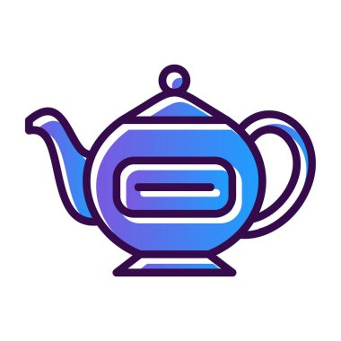 Çaydanlık ağı simgesi. Basit resimleme                           