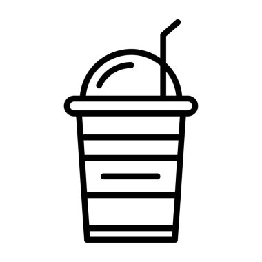 Bir bardak samanın vektör illüstrasyonu