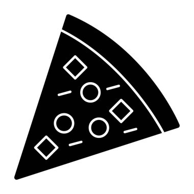 Pizza yaratıcı ikon vektör illüstrasyonu                