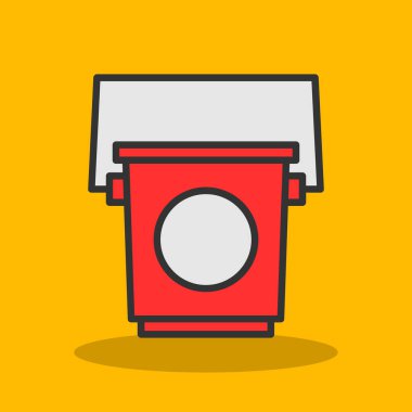 Kova simgesi, vektör illüstrasyonu basit tasarım