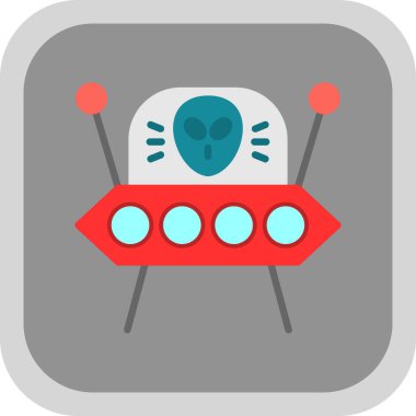 Uzaylı. Web simgesi basit illüstrasyon 