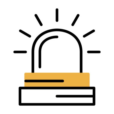 Beyaz arka plan üzerinde izole alarm simgesini 