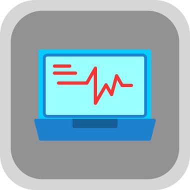 Vector Illustration ECG Kalp atışı Ekranı. Sağlık Geçmişi