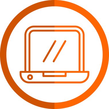 dizüstü bilgisayar simgesi, vektör illüstrasyonu basit tasarım