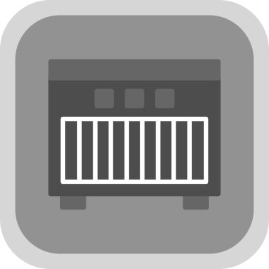 Radyatör simgesi. Radyatör vektör simgesi web için basit örnek