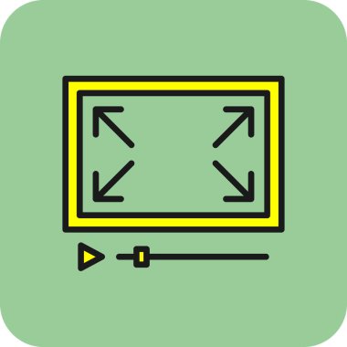 vektör lcd simgesi illüstrasyonu