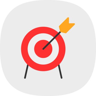 düz hedef simge vektör çizim