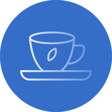 Kahve fincanı. Web simgesi vektör illüstrasyonu 