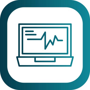 Vector Illustration ECG Kalp atışı Ekranı. Sağlık Geçmişi