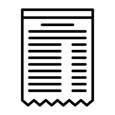 Kalem simgesi ana hatlı belge. kağıt not