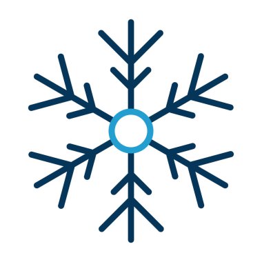 Kar tanesi düz simgesi. Vektör çizim               