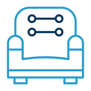 Kanepe. Web simgesi basit illüstrasyon