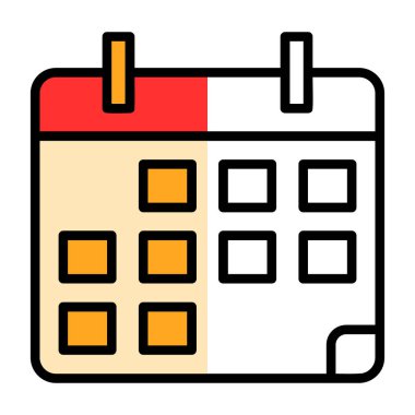 basit takvim simgesini, vektör çizim