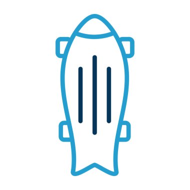 Modern kaykay simgesinin vektör illüstrasyonu                       