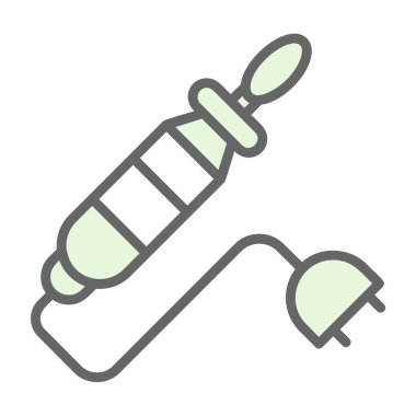 enjeksiyon vektörü ince çizgi simgesi